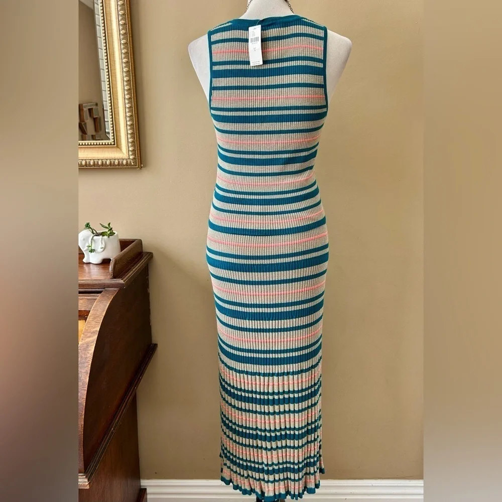 Anthropologie Dolan Striped Knit Skirt Set Sleeveless Pleated Two Piece S NWT